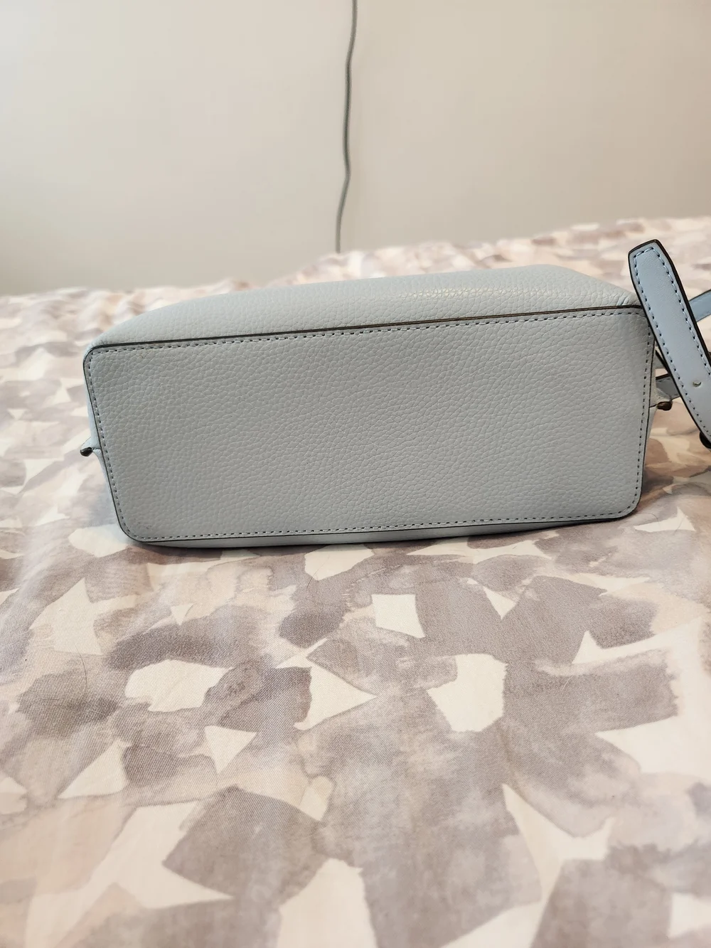 MICHAEL KORS Emilia Light Blue Leather Mini Satchel